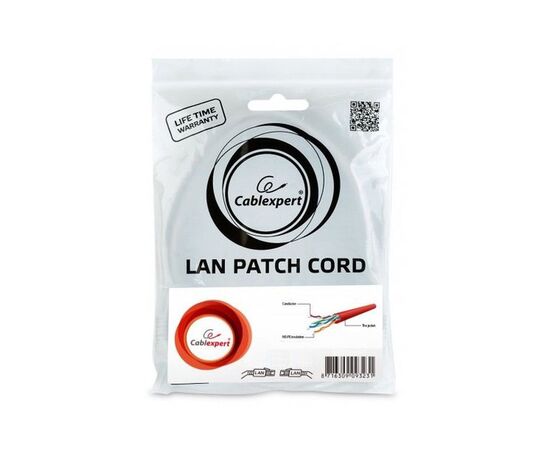 Патч-корд 3м UTP cat 6 CCA red Cablexpert (PP6U-3M/R), изображение 4 Патч-корд 3м UTP cat 6 CCA red Cablexpert (PP6U-3M/R), изображение 4