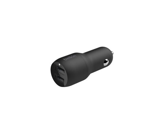 Зарядное устройство Belkin Car Charger (24W) Dual USB-A, USB-A - USB-C, 1m, black (CCE001BT1MBK), изображение 2 Зарядное устройство Belkin Car Charger (24W) Dual USB-A, USB-A - USB-C, 1m, black (CCE001BT1MBK), изображение 2