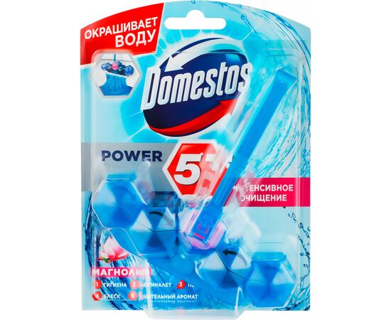 Туалетный блок Domestos Power 5 Видимая защита Цветочный букет 53 г (8717163788646)