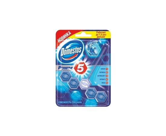 Туалетний блок Domestos Power 5 Свіжість океану 55 г (8710908551154)