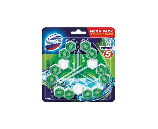 Туалетный блок Domestos Power 5 Свежесть Хвои 3 х 55 г (8710908736056)