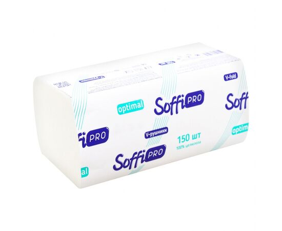 Бумажные полотенца SoffiPRO Optimal V-сложение 23х21 см 2 слоя 150 листов (4820003835531), изображение 2 Бумажные полотенца SoffiPRO Optimal V-сложение 23х21 см 2 слоя 150 листов (4820003835531), изображение 2