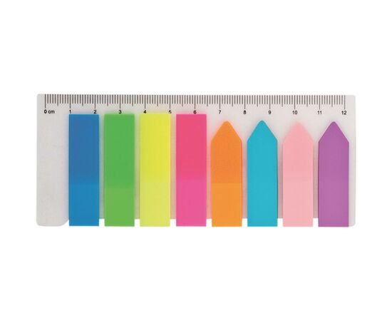Стикер-закладка Buromax Plastic bookmarks 45x12mm, 8*25шт, neon (BM.2307-98), изображение 2 Стикер-закладка Buromax Plastic bookmarks 45x12mm, 8*25шт, neon (BM.2307-98), изображение 2