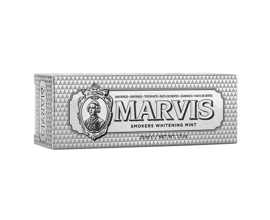 Зубная паста Marvis Отбеливающая мята для курильщиков 25 мл (8004395111381), изображение 2 Зубная паста Marvis Отбеливающая мята для курильщиков 25 мл (8004395111381), изображение 2
