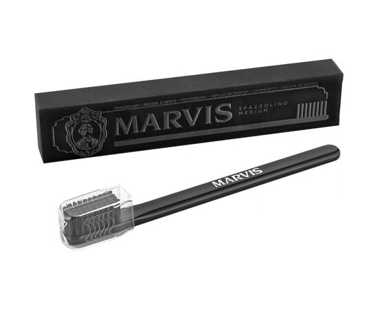 Зубная щетка Marvis средней жесткости Черная (8004395110087)