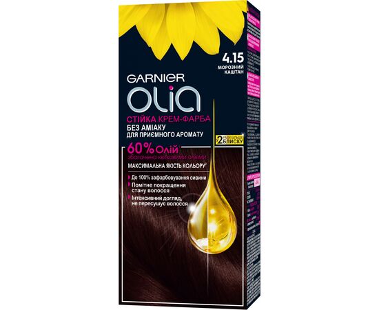 Краска для волос Garnier Olia 4.15 Морозный каштан 112 мл (3600542243575)
