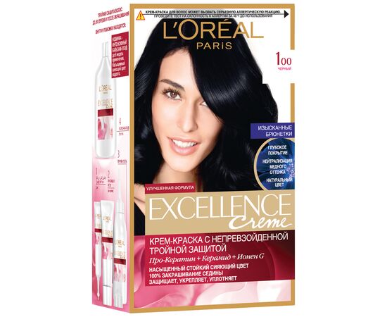 Фарба для волосся L'Oreal Paris Excellence 1.00 Чорний (3600523781089)