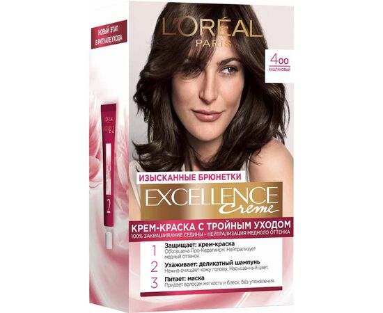 Краска для волос L'Oreal Paris Excellence 4.00 Каштановый (3600523781119)