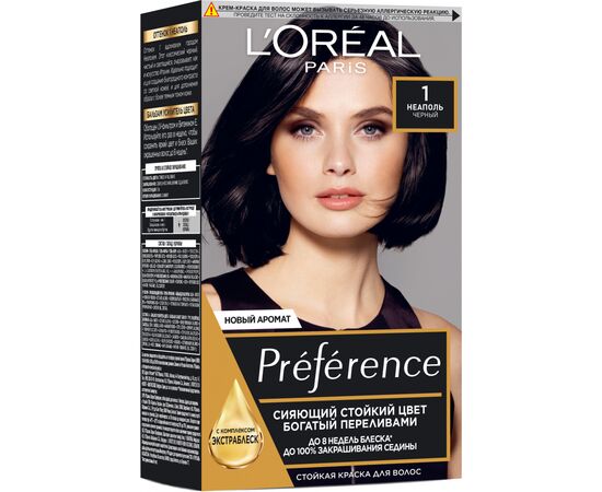Краска для волос L'Oreal Paris Preference 1 - Черный (3600521916551)