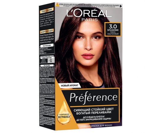 Фарба для волосся L'Oreal Paris Preference 3 - Темно-каштановий (3600521355312)