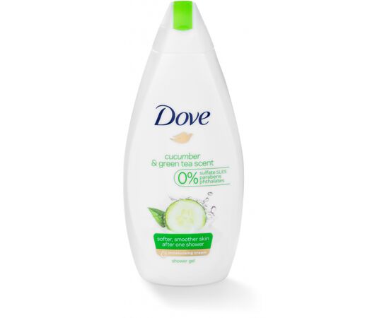 Гель для душа Dove Прикосновение свежести с зеленым чаем и огурцом 500 мл (8712561611145), изображение 3 Гель для душа Dove Прикосновение свежести с зеленым чаем и огурцом 500 мл (8712561611145), изображение 3