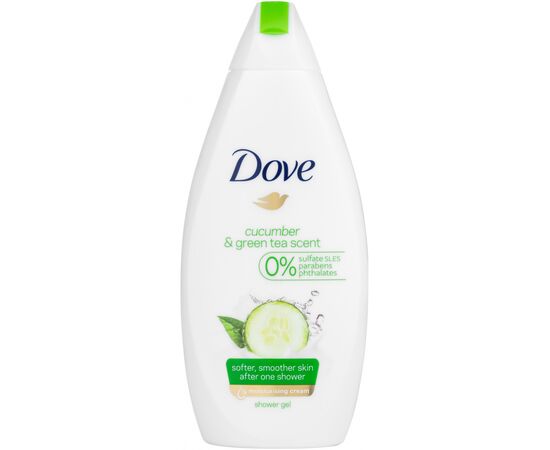 Гель для душа Dove Прикосновение свежести с зеленым чаем и огурцом 500 мл (8712561611145)
