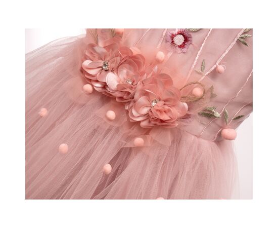 Плаття Tivido святкове з прикрасами (2122-110G-peach), зображення 4