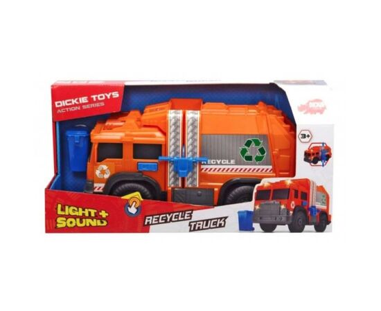 Спецтехніка Dickie Toys Сміттєвоз з баком зі св. та зв.ефектами (3306001), зображення 4 Спецтехніка Dickie Toys Сміттєвоз з баком зі св. та зв.ефектами (3306001), зображення 4