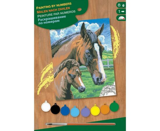 Набор для творчества Sequin Art PAINTING BY NUMBERS JUNIOR Horse and Foal (SA0030)