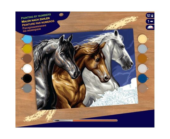 Набор для творчества Sequin Art PAINTING BY NUMBERS SENIOR Wild Horses (SA1040)