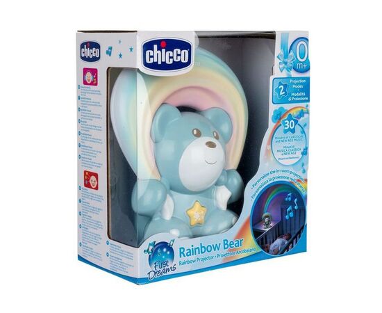 Ночник Chicco проектор Мишка под радугой голубой (10474.20), изображение 2 Ночник Chicco проектор Мишка под радугой голубой (10474.20), изображение 2