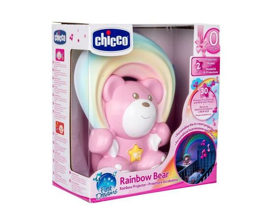 Ночник Chicco проектор Мишка под радугой розовый (10474.10), изображение 2 Ночник Chicco проектор Мишка под радугой розовый (10474.10), изображение 2