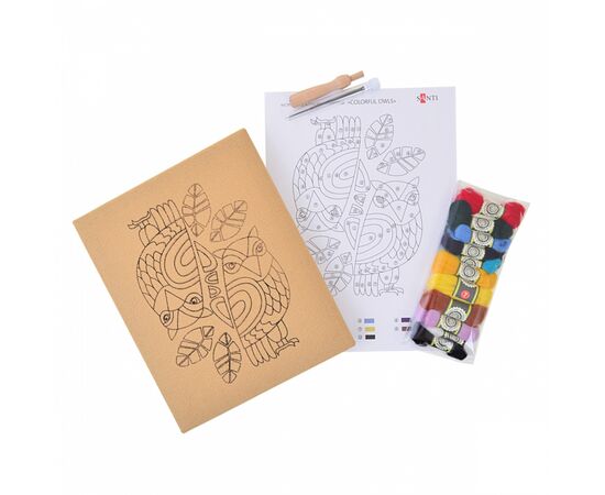 Набор для творчества Santi Colorful Owl техника валяния 28*22 см (742424), изображение 3 Набор для творчества Santi Colorful Owl техника валяния 28*22 см (742424), изображение 3