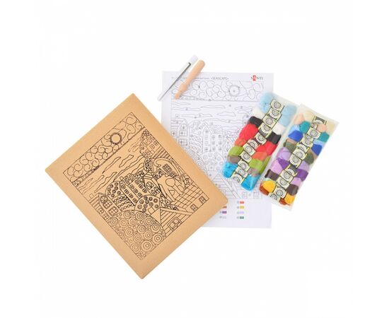 Набор для творчества Santi Seascape техника валяния 28*22 см (742425), изображение 3 Набор для творчества Santi Seascape техника валяния 28*22 см (742425), изображение 3