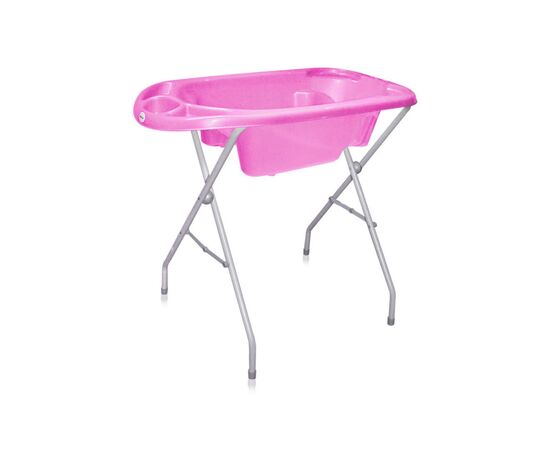 Ванночка Lorelli pink анатомическая+подставка (10130050909), изображение 2 Ванночка Lorelli pink анатомическая+подставка (10130050909), изображение 2