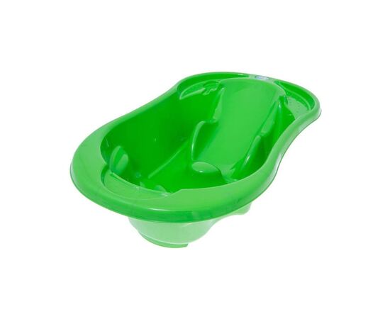 Ванночка Tega Baby Komfort TG-011 анатомічна з термометром і зливом (Tega TG-011 green paste)