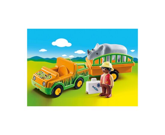 Конструктор Playmobil Джип с прицепом и носорогом (6336519), изображение 3 Конструктор Playmobil Джип с прицепом и носорогом (6336519), изображение 3