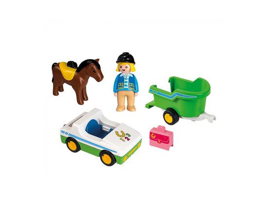 Конструктор Playmobil Машина с повозкой и лошадью (6336518), изображение 2 Конструктор Playmobil Машина с повозкой и лошадью (6336518), изображение 2