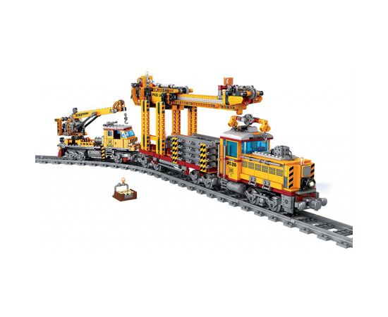 Конструктор ZIPP Toys Потяг DPK32 з рельсами, жовтий на радіокеруванні (98253)