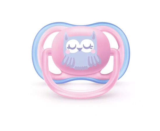 Пустышка Philips AVENT Ultra Air с декором для девочек, 0-6 мес (SCF085/02), изображение 2 Пустышка Philips AVENT Ultra Air с декором для девочек, 0-6 мес (SCF085/02), изображение 2