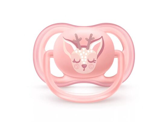 Пустышка Philips AVENT Ultra Air с декором для девочек, 0-6 мес (SCF085/02), изображение 3 Пустышка Philips AVENT Ultra Air с декором для девочек, 0-6 мес (SCF085/02), изображение 3