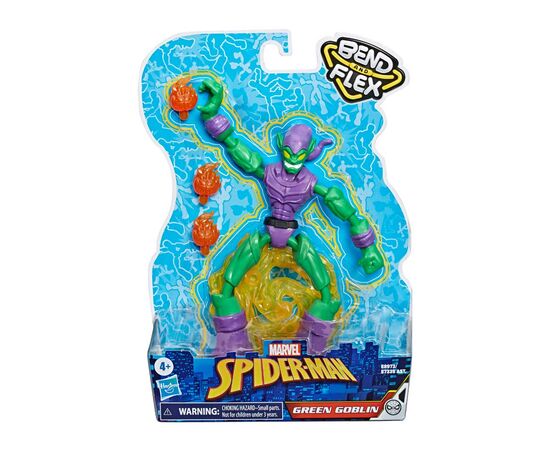 Фигурка для геймеров Hasbro Spider-Man Bend and Flex Зеленый гоблин 15 см (E7335_E8973), изображение 2 Фигурка для геймеров Hasbro Spider-Man Bend and Flex Зеленый гоблин 15 см (E7335_E8973), изображение 2