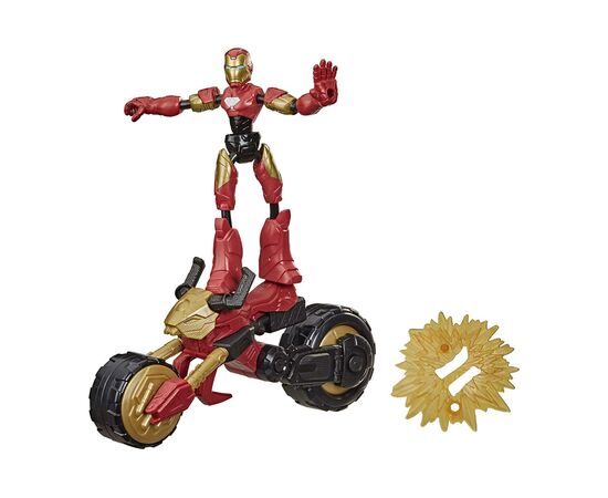 Фигурка для геймеров Hasbro Avengers Bend and flex 2 в 1 Железный человек на мотоцикле (F0244)