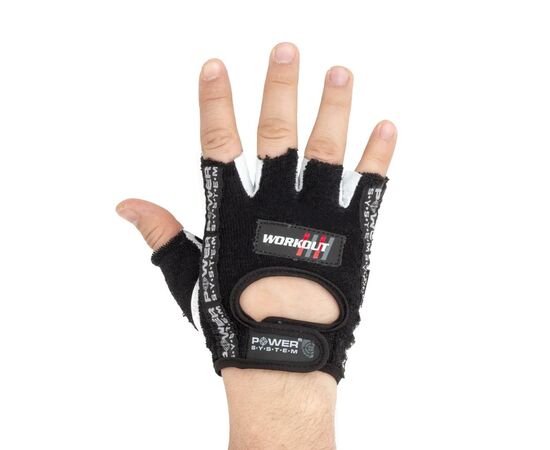 Перчатки для фитнеса Power System Workout PS-2200 Black L (PS-2200_L_Black), изображение 2 Перчатки для фитнеса Power System Workout PS-2200 Black L (PS-2200_L_Black), изображение 2