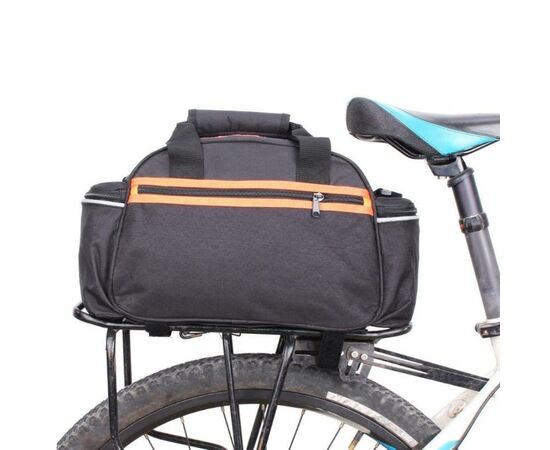 Велосумка на багажник Bravvos BC-BG163 40х16х21cm 15л Black/Orange (BIB-050), изображение 3 Велосумка на багажник Bravvos BC-BG163 40х16х21cm 15л Black/Orange (BIB-050), изображение 3