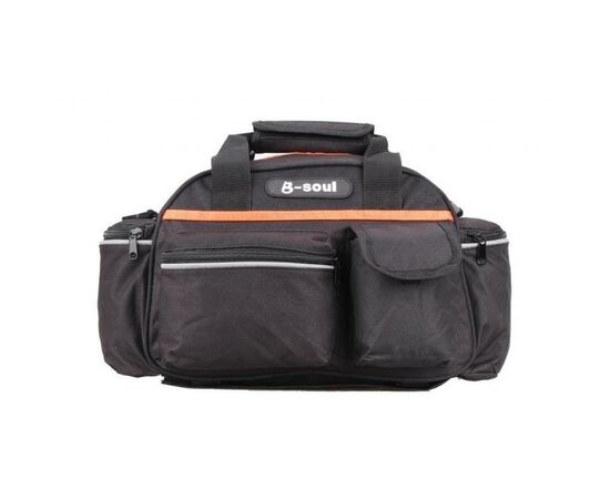 Велосумка на багажник Bravvos BC-BG163 40х16х21cm 15л Black/Orange (BIB-050)