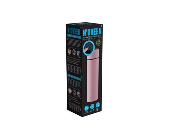 Термос Noveen TB2116 280 мл LED Display Pink (RL070823), изображение 2 Термос Noveen TB2116 280 мл LED Display Pink (RL070823), изображение 2