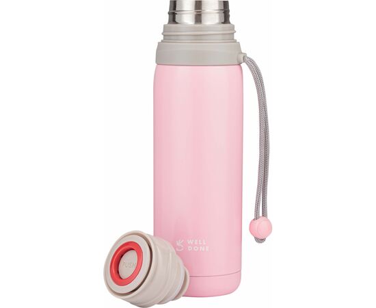 Термос Well Done 0,5 л Light Pink (WD-7025P), изображение 2 Термос Well Done 0,5 л Light Pink (WD-7025P), изображение 2