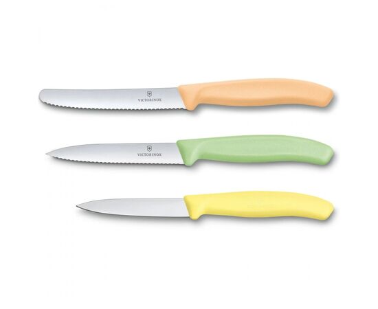 Набор ножей Victorinox SwissClassic Paring Set 3 шт Light Yellow, Green, Orange (6.7116.34L2), изображение 2 Набор ножей Victorinox SwissClassic Paring Set 3 шт Light Yellow, Green, Orange (6.7116.34L2), изображение 2