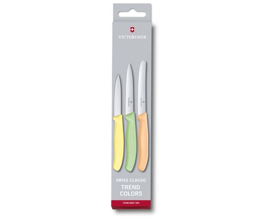 Набор ножей Victorinox SwissClassic Paring Set 3 шт Light Yellow, Green, Orange (6.7116.34L2)
