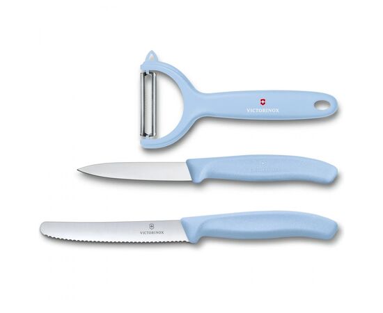 Набор ножей Victorinox SwissClassic Paring Set 3 шт Tomato and Kiwi Blue (6.7116.33L22), изображение 2 Набор ножей Victorinox SwissClassic Paring Set 3 шт Tomato and Kiwi Blue (6.7116.33L22), изображение 2