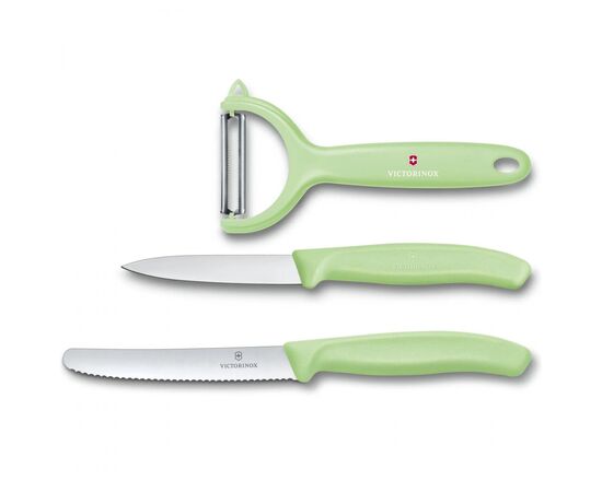 Набор ножей Victorinox SwissClassic Paring Set 3 шт Tomato and Kiwi Green (6.7116.33L42), изображение 2 Набор ножей Victorinox SwissClassic Paring Set 3 шт Tomato and Kiwi Green (6.7116.33L42), изображение 2