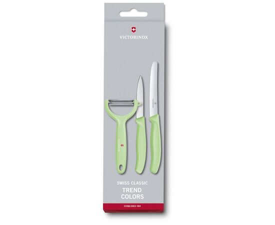 Набір ножів Victorinox SwissClassic Paring Set 3 шт Tomato and Kiwi Green (6.7116.33L42)