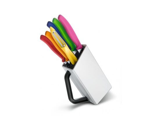 Набір ножів Victorinox SwissClassic Utility Block 6 шт Color (6.7127.6L14), зображення 2 Набір ножів Victorinox SwissClassic Utility Block 6 шт Color (6.7127.6L14), зображення 2