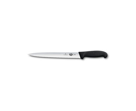 Кухонный нож Victorinox Fibrox Slicing 25 см Serrated Black (5.4433.25)