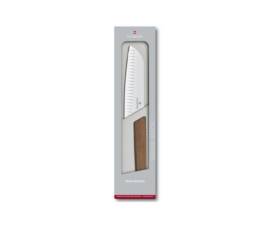 Кухонный нож Victorinox Swiss Modern Santoku 17 см Wood (6.9050.17KG)