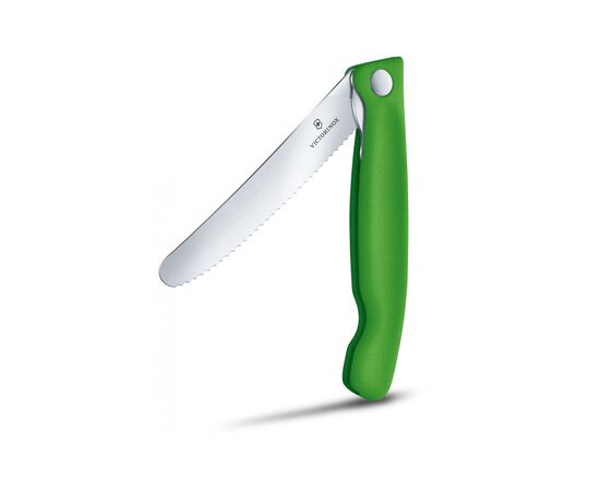 Кухонный нож Victorinox SwissClassic Foldable Paring 11 см Serrated Green (6.7836.F4B), изображение 2 Кухонный нож Victorinox SwissClassic Foldable Paring 11 см Serrated Green (6.7836.F4B), изображение 2