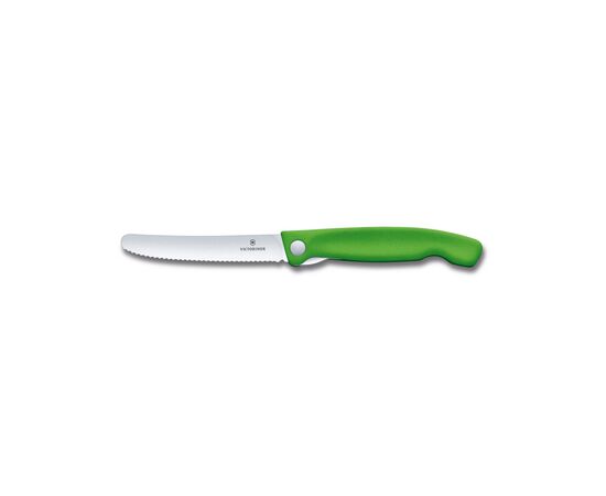 Кухонный нож Victorinox SwissClassic Foldable Paring 11 см Serrated Green (6.7836.F4B), изображение 6 Кухонный нож Victorinox SwissClassic Foldable Paring 11 см Serrated Green (6.7836.F4B), изображение 6
