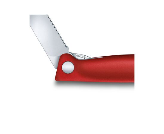 Кухонный нож Victorinox SwissClassic Foldable Paring 11 см Serrated Red (6.7831.FB), изображение 3 Кухонный нож Victorinox SwissClassic Foldable Paring 11 см Serrated Red (6.7831.FB), изображение 3