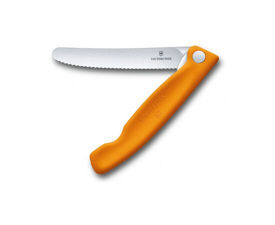 Кухонный нож Victorinox SwissClassic Foldable Paring 11 см Serrated Orange (6.7836.F9B)